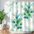 thumbnail image 2 of Leaf Shower Curtain, Plant Shower Curtain, Botanical Shower Curtain, Watercolor Nature Eucalyptus Shower Curtain, Green Leaves Shower Curtains for Bathroom, 72"x72" Inch, 2 of 6