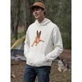 thumbnail image 2 of German Shepherd Wearing A Tie Hoodie Men -Image by Shutterstock, Male Medium, 2 of 4