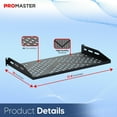 thumbnail image 2 of ProMaster Server Vented Shelf - 19 Inches, 10'' Deep, 1U Universal Integration Server Vented Rack Mounting Tray for Consistent Airflow, Cantilever Mount, Device and Equipment Wall Mounting - Black, 2 of 7