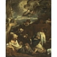 thumbnail image 2 of After Jacobo Bassano 20x24 Gold Ornate Framed and Double Matted Museum Art Print Titled - Annunciation to the Shepherds (C. 1710), 2 of 4