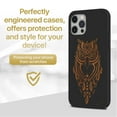 thumbnail image 2 of Case Yard Wooden Case for iPhone-11-Pro-Max Soft TPU Silicone cover Slim Fit Shockproof Wood Protective Phone Cover for Girls Boys Men and Women Supports Wireless Charging Owl 4 Design, 2 of 7