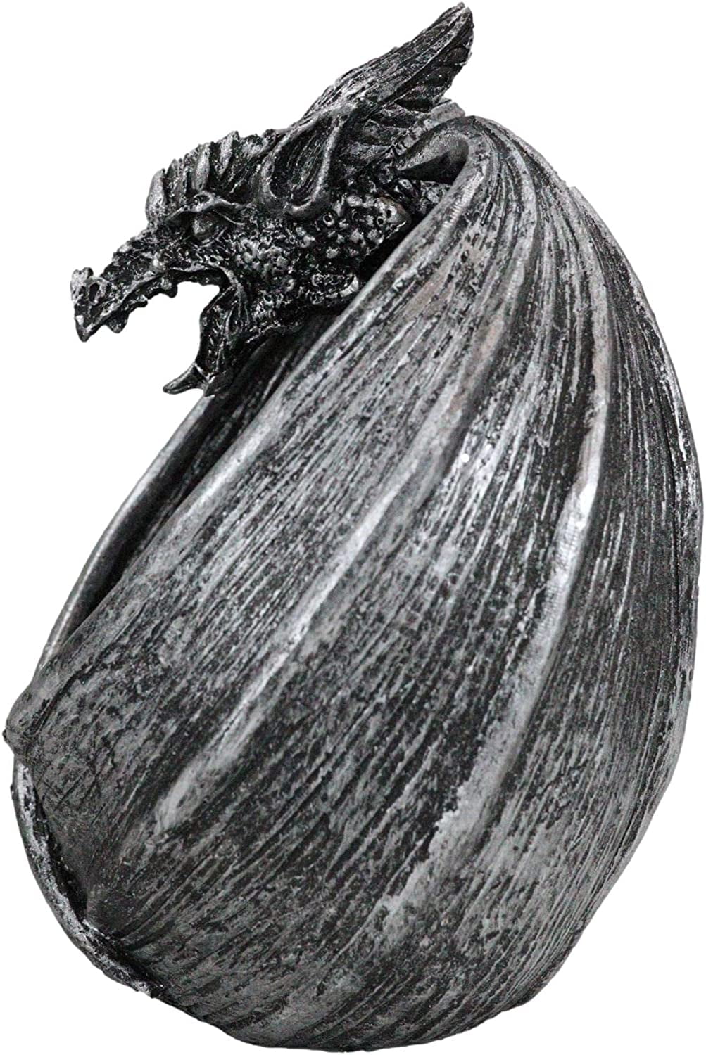 Gothic Dragon Wine Bottle Holder - Faux Stone Figurine, 11x7x5 Inches, Resin Hand-Painted