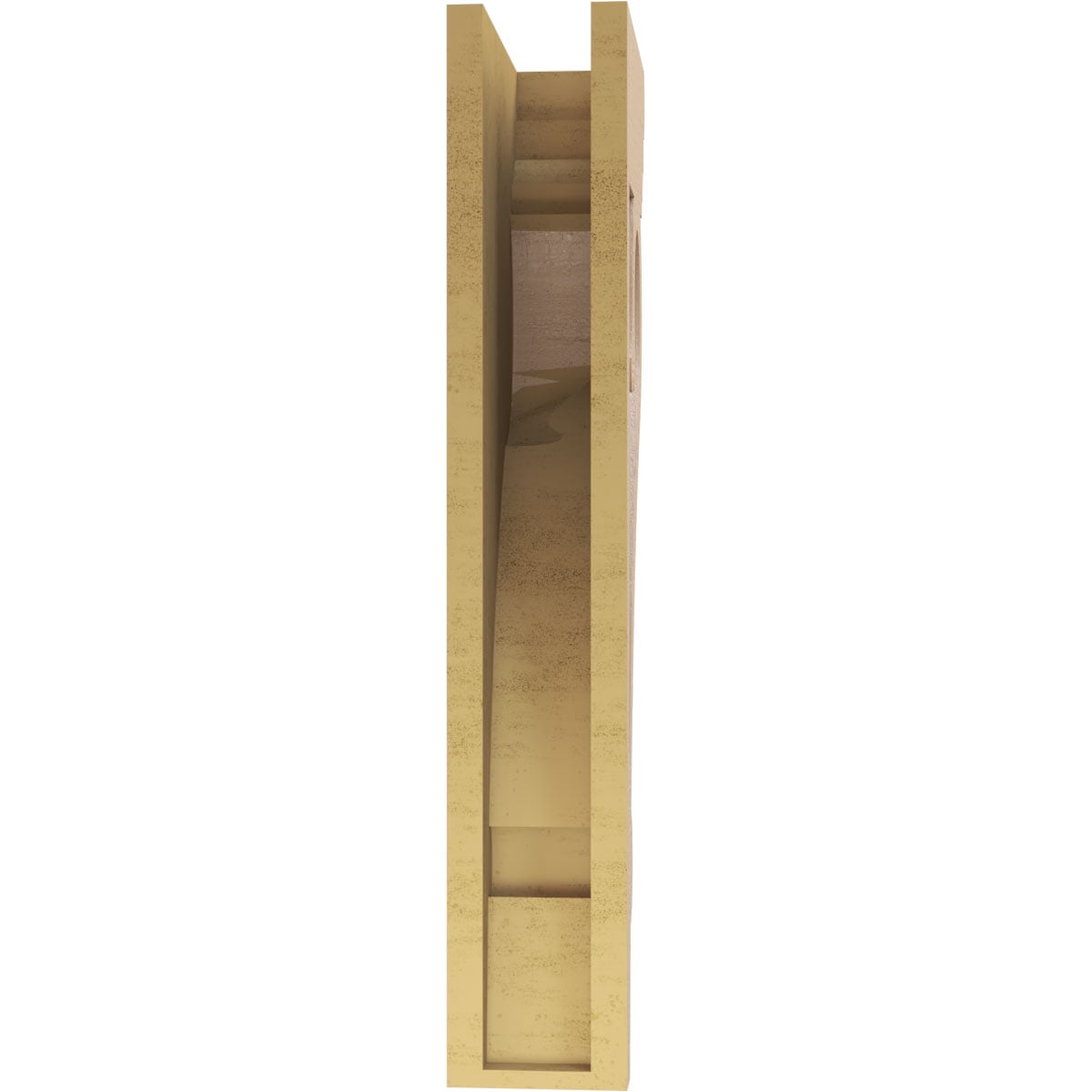 5"W x 10"D x 30"H Thin Mayflower Rough Cedar Woodgrain TimberThane Corbel, Primed Tan