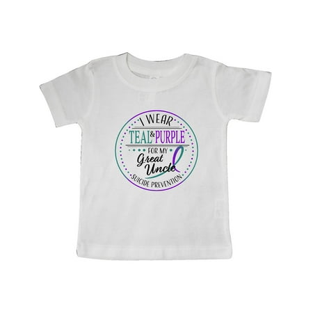 

Inktastic Suicide Prevention- I Wear Teal and Purple for My Great Uncle Gift Baby Boy or Baby Girl T-Shirt