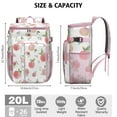 thumbnail image 2 of Bright Lemon Print Insulated Backpack Cooler, Leakproof Lunch Bag for Tropical Getaways and Road Trips, 2 of 6
