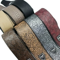 Full Grain Genuine Padded Soft Leather Guitar Strap for Electric, Acoustic, and Bass Guitars