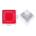 thumbnail image 3 of Bewildely Moda Hip Hop algodón pañuelo cuadrado bufanda negro rojo Paisley diadema impresa para mujeres/hombres/niños/niñas sombreros Almacenamiento y organización del hogar blanco Bewildely HA5742-09, 3 of 6