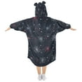 thumbnail image 2 of FORMRS Wearable Blanket Hoodie with Sleeves for Kids Cozy Flannel Sweatshirt, Starry Night Pattern, 2 of 7