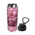 thumbnail image 2 of Susaid Pink Glitter Heart Candy Print 18oz Sports Insulated Kettle Stainless Steel Water Bottle Leakproof Sport Flask, 2 of 7