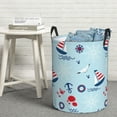 thumbnail image 5 of Goofa Sailboats Anchors Printed Circular Hamper,Laundry Basket with Handles,Storage Baskets Foldable,Large Capacity Laundry Hamper-Small, 5 of 8