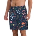 thumbnail image 2 of Naloa Colorful Flowers Men's Beach Shorts, Surfing shorts, Swim trunks, Quick Dry Swim Trunks for Surfing Beach Fun - 3X-Large, 2 of 9