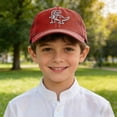 thumbnail image 2 of Staki Girls Sun Hats for Kids Toddler Boys Girls Baseball Summer Hat Kids Baseball Cap Baby Sun Hat Cotton Red,3-8 Years, 2 of 4