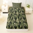 thumbnail image 3 of Erosebridal Green Camouflage Twin Sheet Sets,Kids Teen Camo Bedding For Adults 3-Piece, 3 of 6
