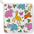 thumbnail image 2 of Dreamtimes Polyester Kitchen Oven Mitts Glove Potholder Apron 3Pcs Set Cartoon Animals Non Slip Heat Resistant Mitts for Baking Cooking BBQ, 2 of 7