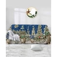 thumbnail image 2 of Blue Christmas Tree Sofa Covers for 3 Cushion Couch, Washable Sectional & L Shape Couch Covers for Dogs/Cats/Kids, Xmas Tree Snowflake Bunny Non Slip Sofa Slipcover Futon Cover 71''x150'', 2 of 8