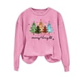 thumbnail image 2 of pimelu Christmas Sweater Womens Christmas Sweatshirt Plus Size Fashion Christmas Tree Graphics Print Sweatshirt Girls Long Sleeve Crewneck Pullover Tops, 2 of 4