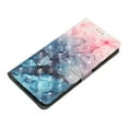 thumbnail image 4 of for Samsung Galaxy S22 PU Leather Flip Case, Stylish Wrist Strap Kickstand Magnetic Card Slots Pattern Shockproof Protective Durable Portable Ultra Slim Case for Men Women - Pink+Blue, 4 of 7