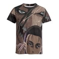 thumbnail image 2 of Camiseta de manga corta con cuello redondo y diseño retro de Wings of Liberty Attack on Titan para hombre, nueva camiseta de verano de manga corta, 2 of 4