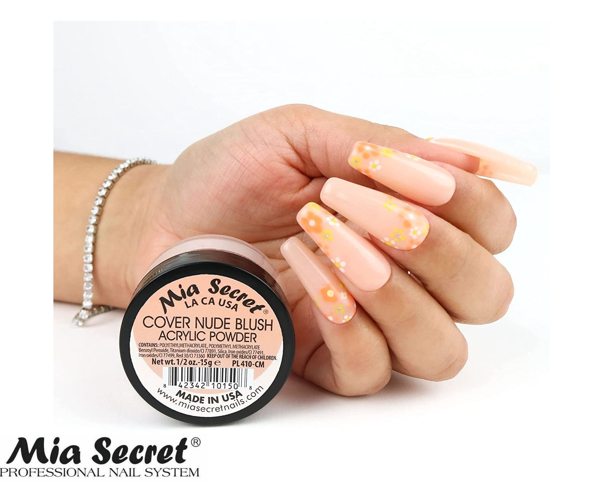 Mia Secret - Liquid Monomer 1oz + Cover Nude Blush Acrylic Powder 0.5 oz + Dappen Dish + Academy Duo Nail Brush #8 OR - COMBO