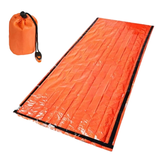 Saco de dormir de emergencia, impermeable, portátil, manta térmica, para exteriores, camping, mochilero, senderismo, saco vivac para adultos.