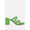 thumbnail image 2 of Valentina Strappy Casual Block Heel Sandals In Green, 2 of 7