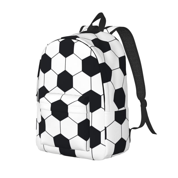 Disketp Soccer Ball Mochila de Lona Estampada, Mochila Escolar de Viaje Ligera para Estudiantes y Portátil-Medium