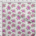 thumbnail image 3 of oneOone Organic Cotton Voile Fabric Watercolor Leaves & Peony Floral Decor Fabric Printed BTY 42 Inch Wide, 3 of 4
