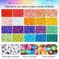 thumbnail image 2 of JEFFNIUB Glass Seed Beads Set for Bracelet Making 2mm, 20 Colours Small Seed Beads Kit with Letter Beads Smile Bead for Jewelry Making Colourful DIY Friendship Bracelets Necklaces, 2 of 5