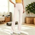 thumbnail image 4 of Women's Flare Yoga Pants High Waist Boot Cut Leggings, 4 Way Stretch Fabric, Soft Breathable, Tummy Control for Yoga Workout Running, 4 of 6