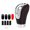 Red, variant on Automotive Gear Shifter Knob PU Leather Manual 5 Speed Shifter Handle for SUV Truck Motorhomes Includes 3 Adapters