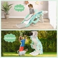 thumbnail image 2 of Gymax 4-in-1 Kids Slide Rocking Toy Slide Rocking Horse w/Basketball Hoop Rings Green, 2 of 10