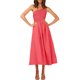 thumbnail image 3 of SAYOO vestidos largos acampanados para mujer 2022, verano sin mangas de un hombro fruncido Color sólido recorte de una pieza SAYOO casual, 3 of 6