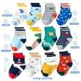 thumbnail image 5 of TELOLY 12Pairs Kids Socks,5-7Years Old Non Slip Socks,Wide Cuff, No Tightness Baby Girl Socks,Style10,Xl, 5 of 5