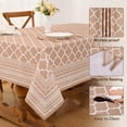 thumbnail image 5 of Table Cloth Rectangle Table, Khaki Waterproof Outdoor Tablecloth, Morocco Washable Tablecloths for 6 Foot Rectangle Tables for Kitchen Dining Tabletop 60" x 84", 5 of 6