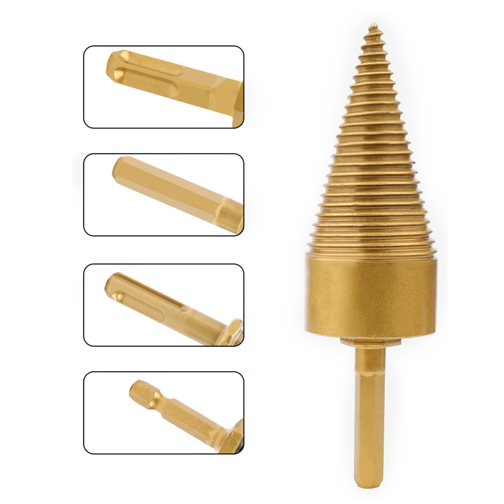 MOMOJIA Firewood Drill Bit Set Log Splitters Drill Bit Removable Wood Electric Drills
