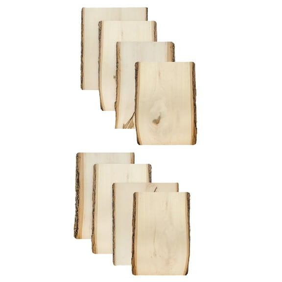 Foggy Bottom Rustic Basswood Live Edge Plaque, 0.69 X 7 TO 9" X 11", 8-PACK
