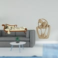 thumbnail image 2 of Modelo De Sofá Cama De Madera En Miniatura Y Figura Abstracta De Pareja, Escultura Creativa De Resina Para Casa De Muñecas, Habitación, Estantería, Cafetería, Decoración De Escritorio,, 2 of 8