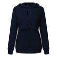 thumbnail image 2 of SHENGXINY Nursing Tops Breastfeeding For Women Autumn Maternity Sweatshirt Solid Long Sleeves Hooded Clothes Casual Blouse Pregnancy Shirts, 2 of 4
