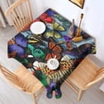 thumbnail image 2 of Multicolor Butterfly Group Pattern Square Tablecloth,Waterproof Square Table Cover,Wipeable Spillproof Washable Table Cover for Home Kitchen Party Decor 52"x52"(132x132cm), 2 of 6