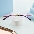 thumbnail image 3 of LifeArt Pure Titanium Frame Glasses/Blue Light Blocking Reading Glasses, Reduce Eyestrain, Stylish for Men and Women(Gold,+0.50 Magnification), 3 of 5