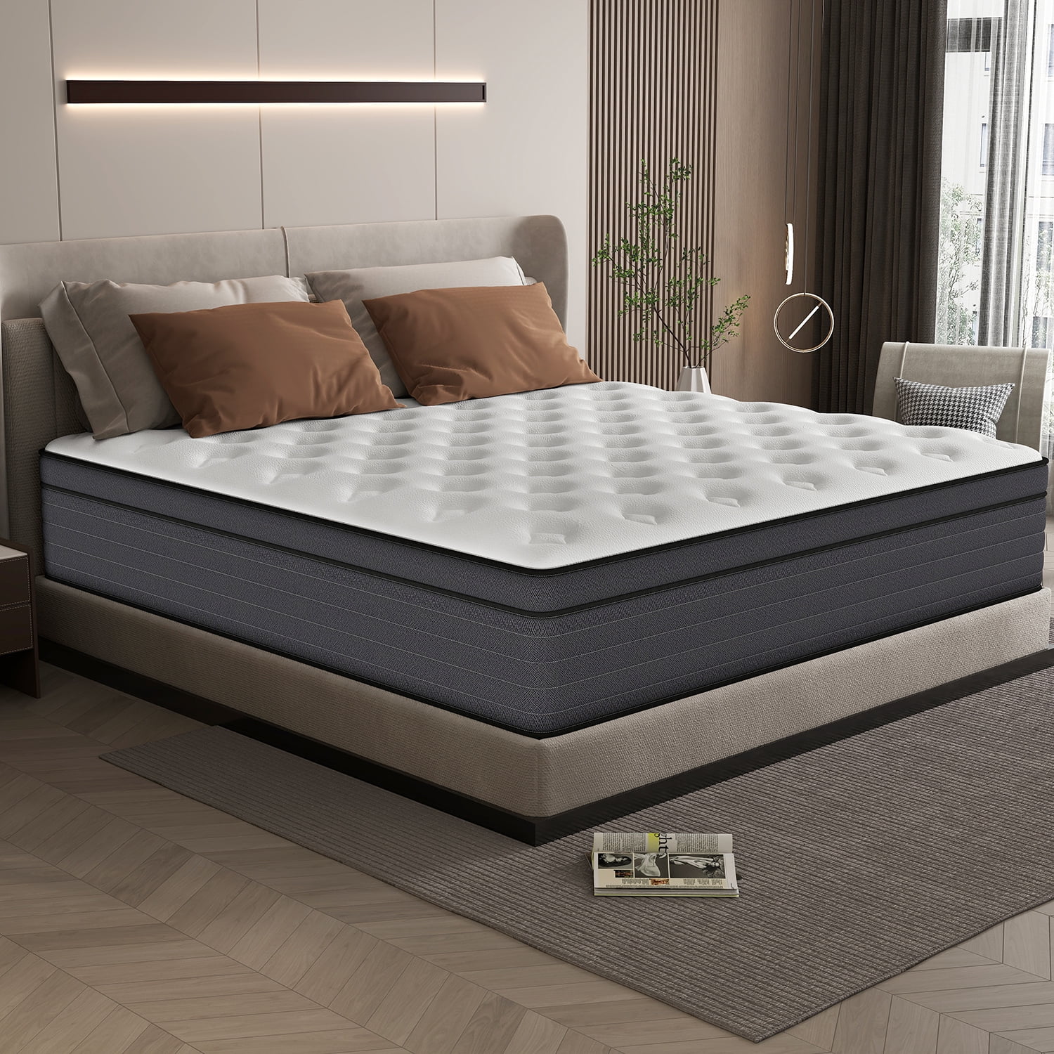 8 inch Twin Gel Memory Foam Hybrid Mattress Pocket Spring in a Box Medium Firm