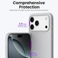 thumbnail image 4 of Compatible with iPhone 17 Pro Max Case,Slim Liquid Silicone 4 Layers Soft Gel Rubber Shockproof Protective Phone Case 6.9" with Anti-Scratch Microfiber Lining-Light Gray, 4 of 7