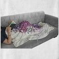 thumbnail image 5 of Ethnic Soft Flannel Fleece Throw Blanket, Inspired Pattern with Grunge Splashes, Cozy Plush for Indoor and Outdoor Use, 50" x 60", Ivory Multicolor, by Ambesonne, 5 of 5