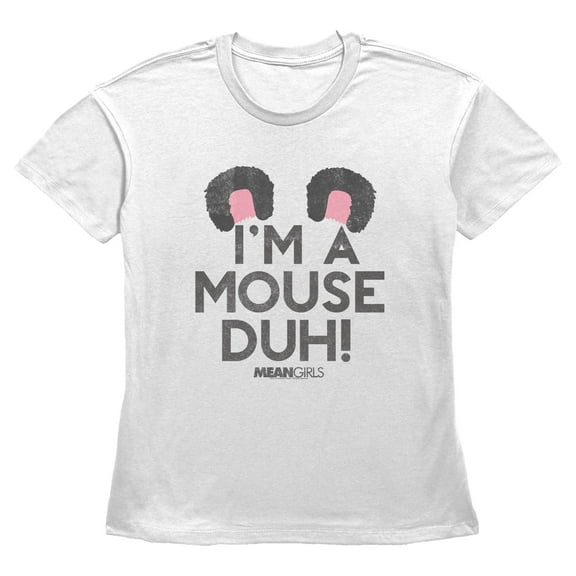 Women's Mean Girls I’m a Mouse Duh Graphic Tee White Small