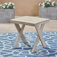 thumbnail image 5 of DUOSONG Light Grey Wood Outdoor End Table, Gray (Set of 1), 5 of 9