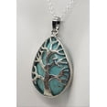 thumbnail image 5 of Natural Turquoise Chakra Tree Necklace, 5 of 7