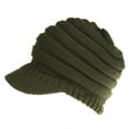 thumbnail image 6 of Yoyauz Women's Knitted Beanies High Bun Ponytail Skull Hat Elastic Winter Thick Warm Visor Crochet Hat, 6 of 7
