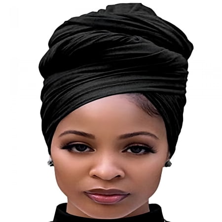 TELOLY 2026 New Head Wraps for Black Women Stretch Head Scarf Long African Hair Wraps Turban Headwraps Jersey Headbands for Hair Protection, Styling, Cultural Events, Casual Wear, Nighttime Use.