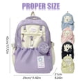 thumbnail image 3 of Japanese Cute Girl Colorful Backpack Female Korean Version Star Backpack Junior High School Student Backpack, 3 of 9