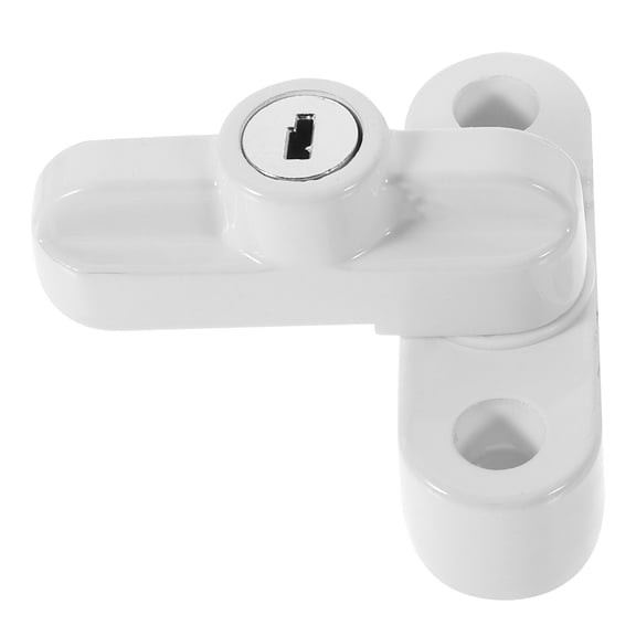 TABLZONE White T-Shaped Window Lock Set for Improved Home Security and Child Safety, Easy Installation and Design